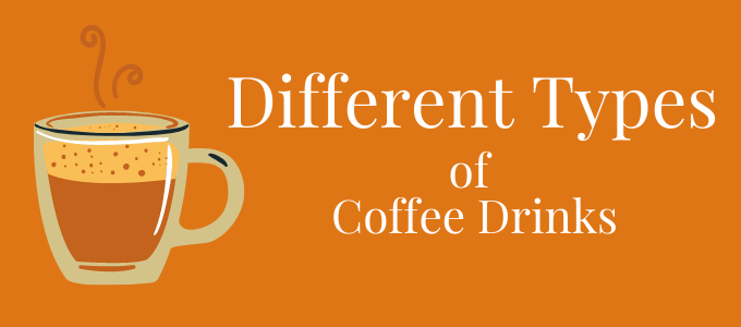 Focus different types of coffee drinks