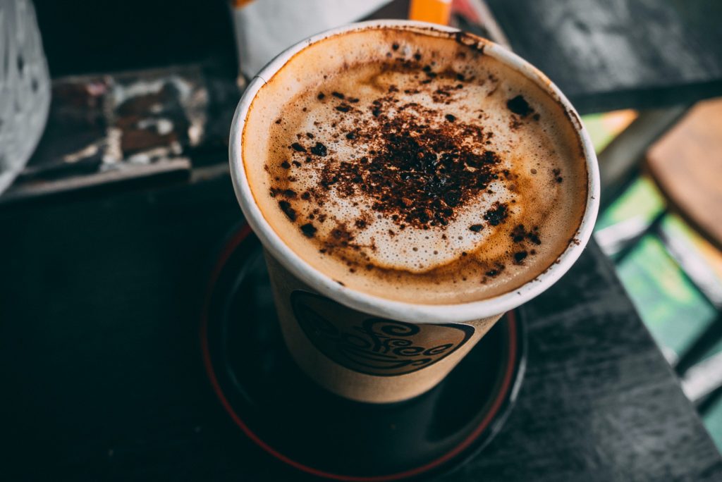 a cup of cappuccino