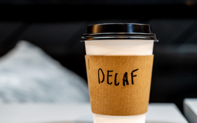 Focus the difference between decaf and regular coffee